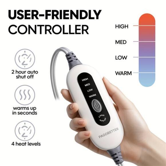 Heating Pad 12" x 24" – Fast Heating to 150°F, 2X Thicker Flannel - Picture 8 of 9